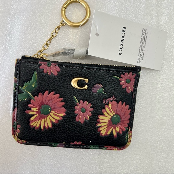 Coach Floral Printed Leather Mini ID Skinny - Picture 1 of 8